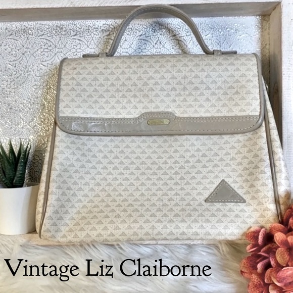 Vintage Liz Claiborne Purse Classic Print GUC - Picture 1 of 7